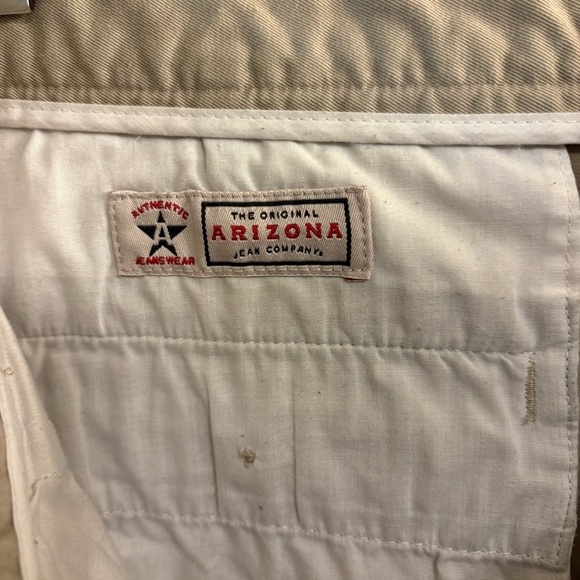 Arizona Casual Khaki Pants Men’s 34X29 Pleated Chino - Flat Front - Five Pocket - Picture 4 of 5